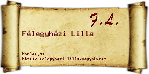 Félegyházi Lilla névjegykártya