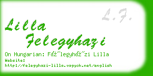 lilla felegyhazi business card